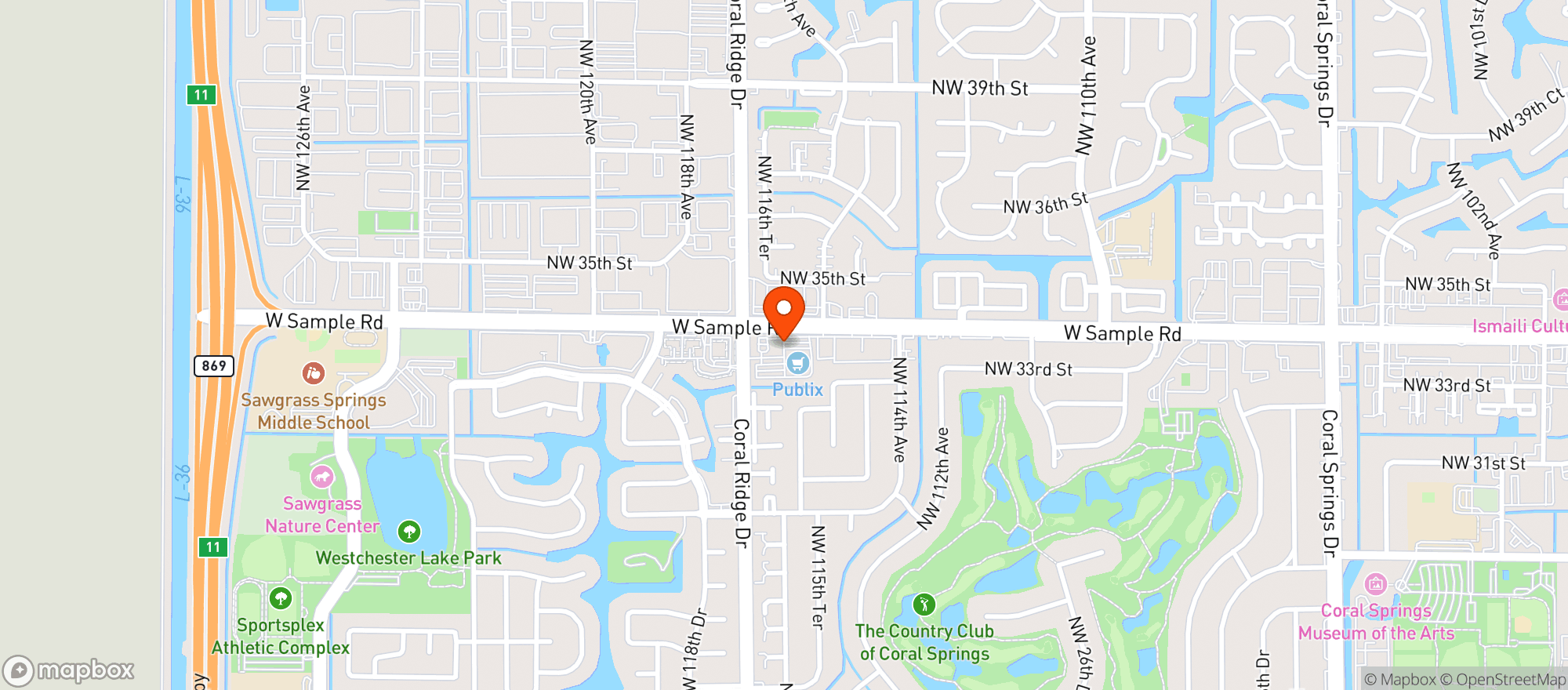 Map showing PUBLIX