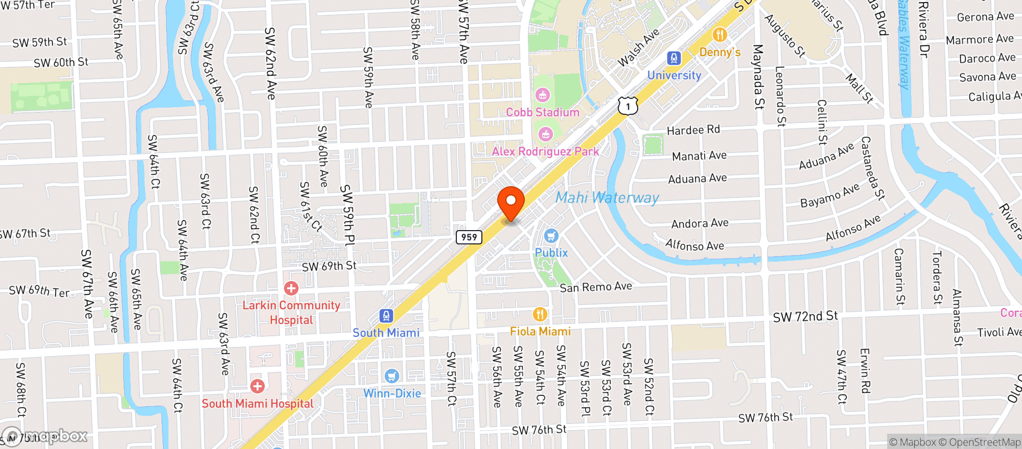 Map showing Crown Wine & Spirits