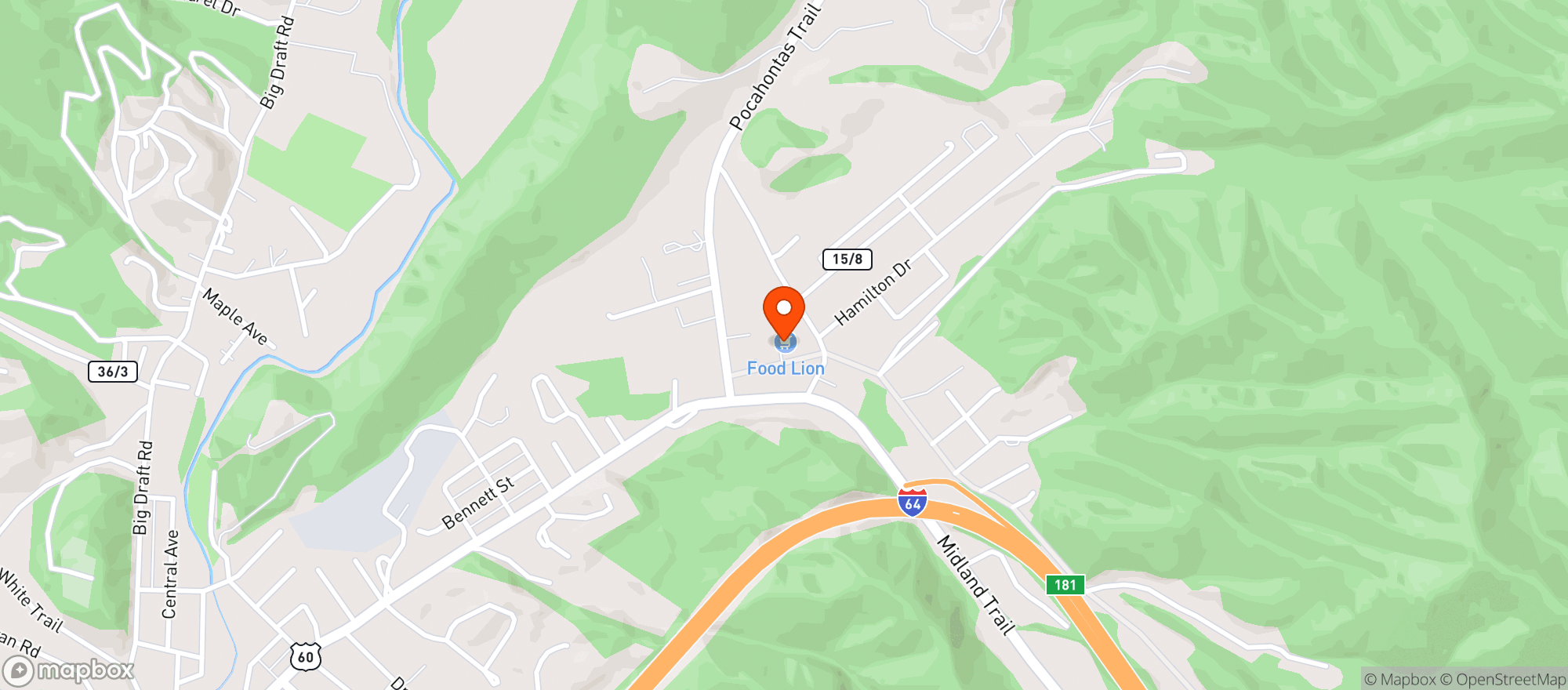 Map showing Food Lion