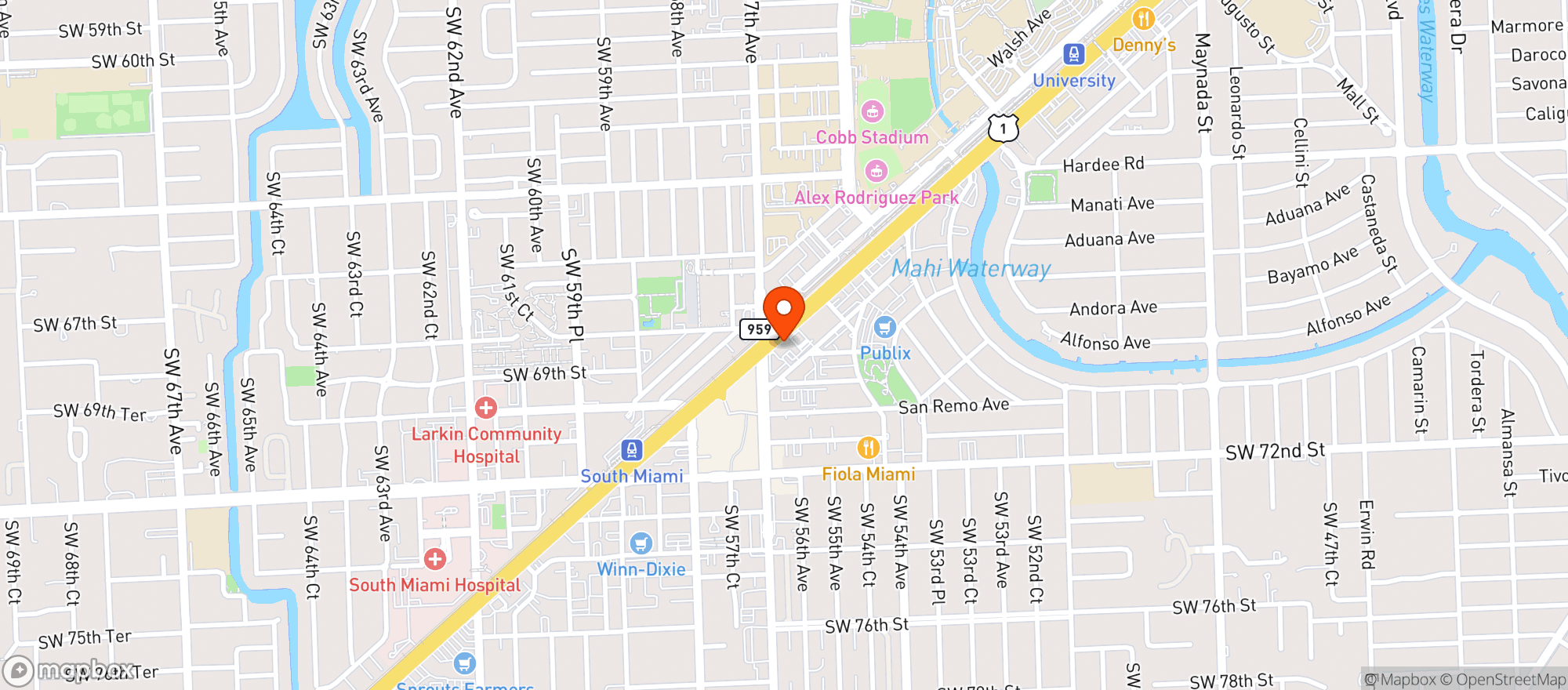 Map showing CROWN WINE & SPIRITS # 08