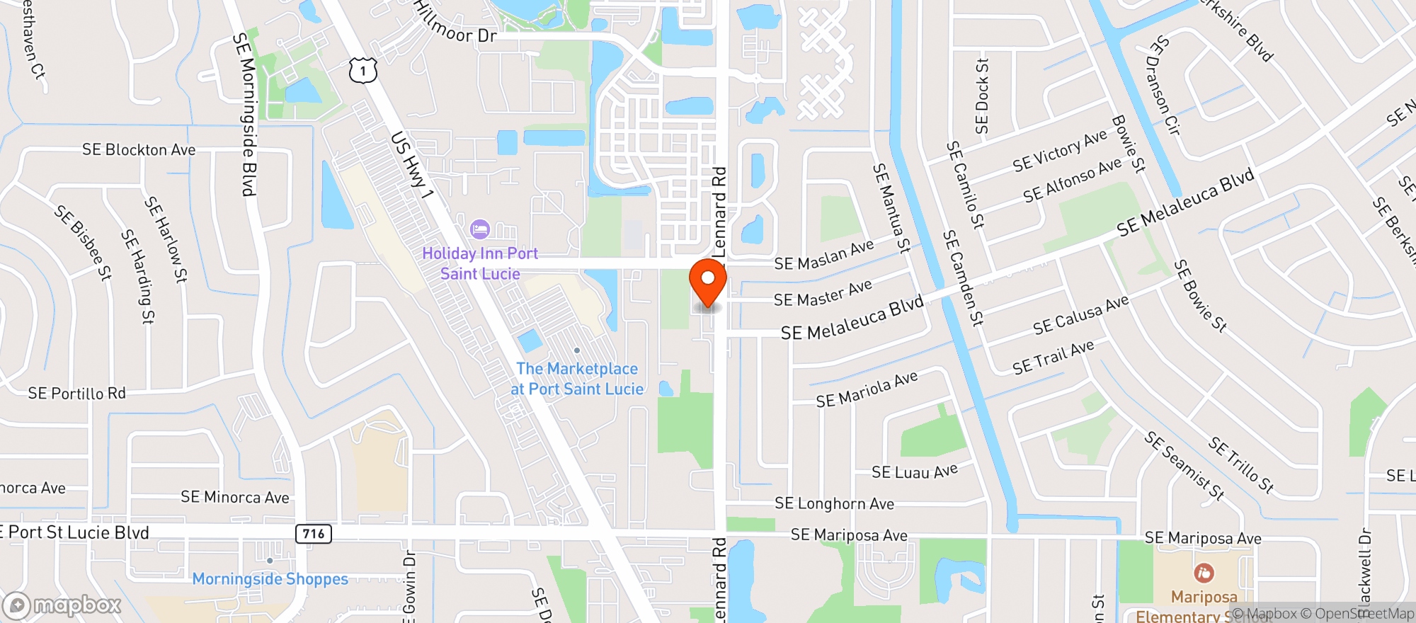 Map showing Express Food Mart