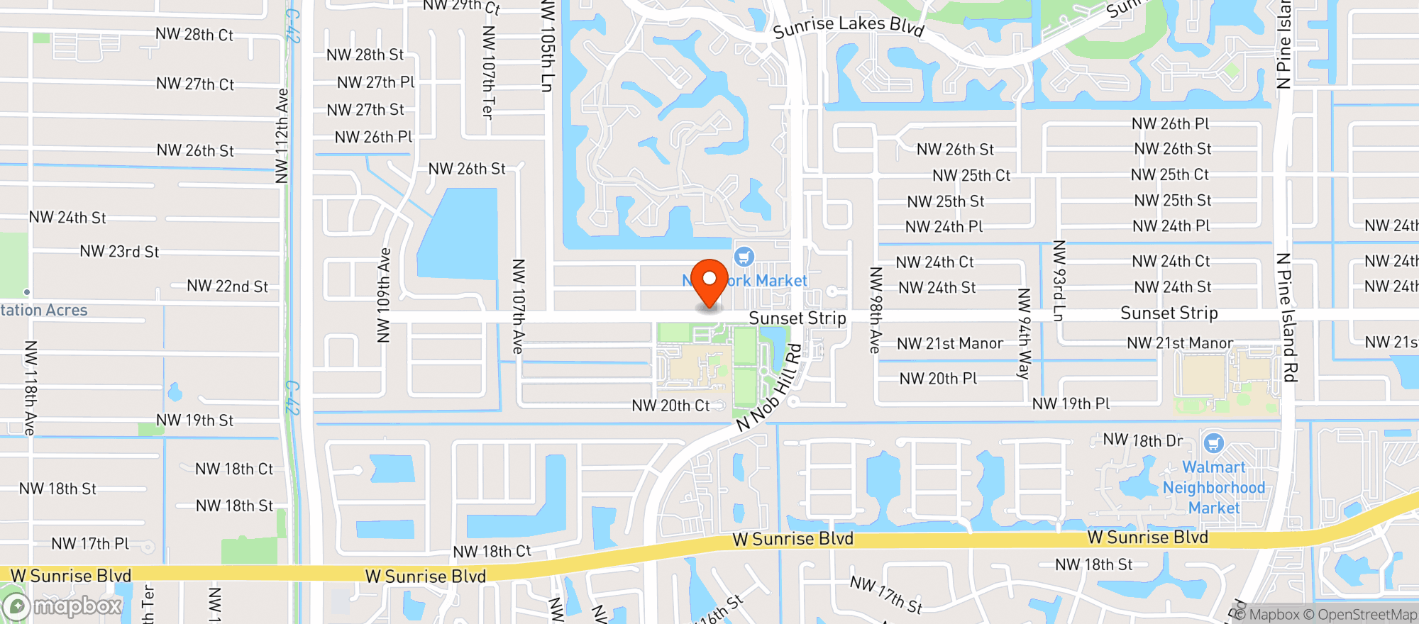Map showing Ten Ten Seafood & Grill
