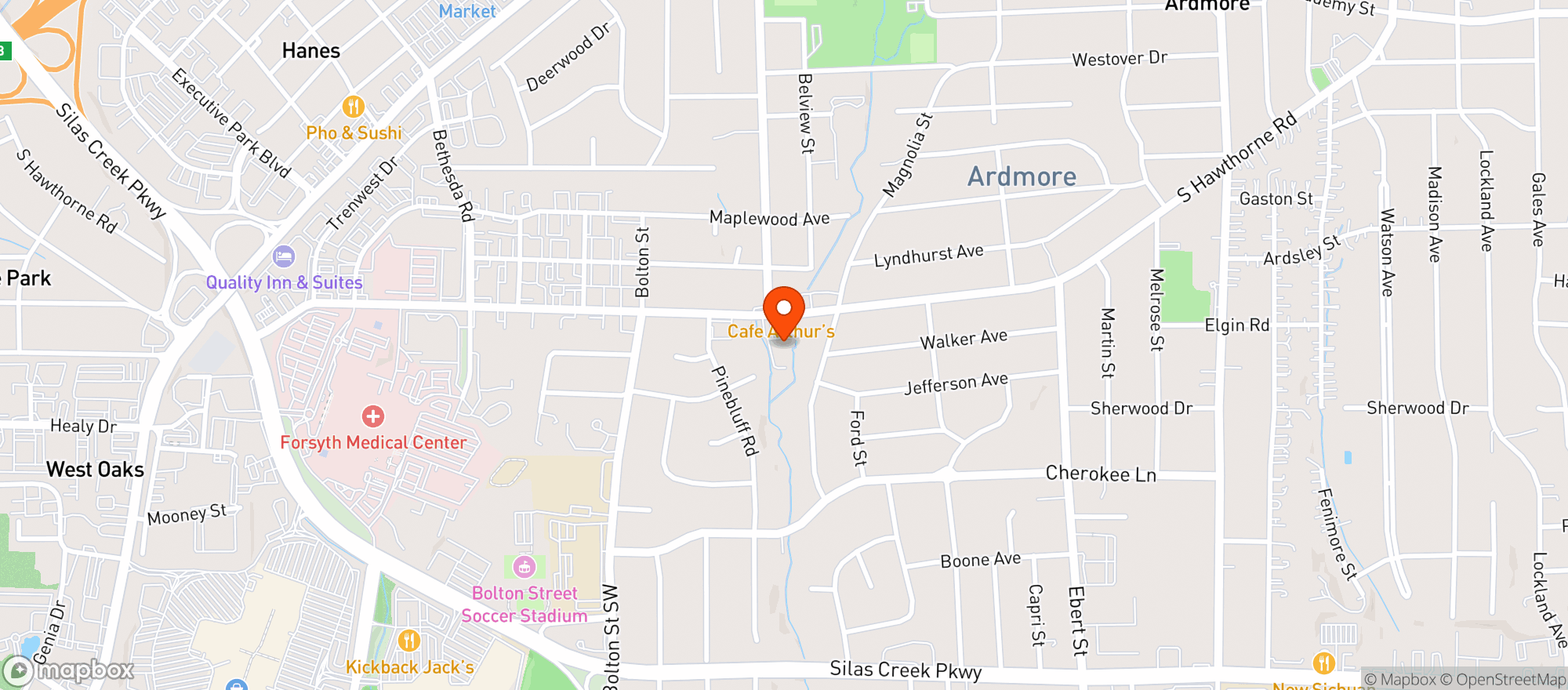 Map showing Food Lion #1508