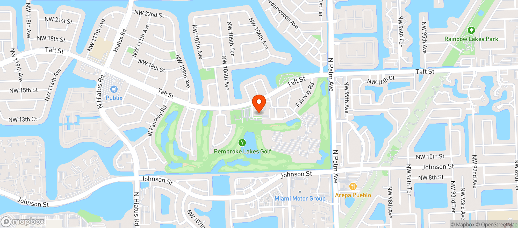 Map showing Jt S Sports Bar & Grill