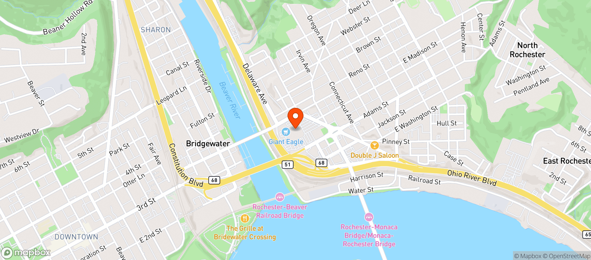 Map showing Giant Eagle