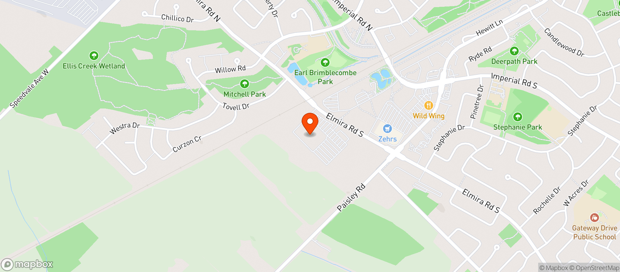 Map showing Costco Wholesale - Guelph