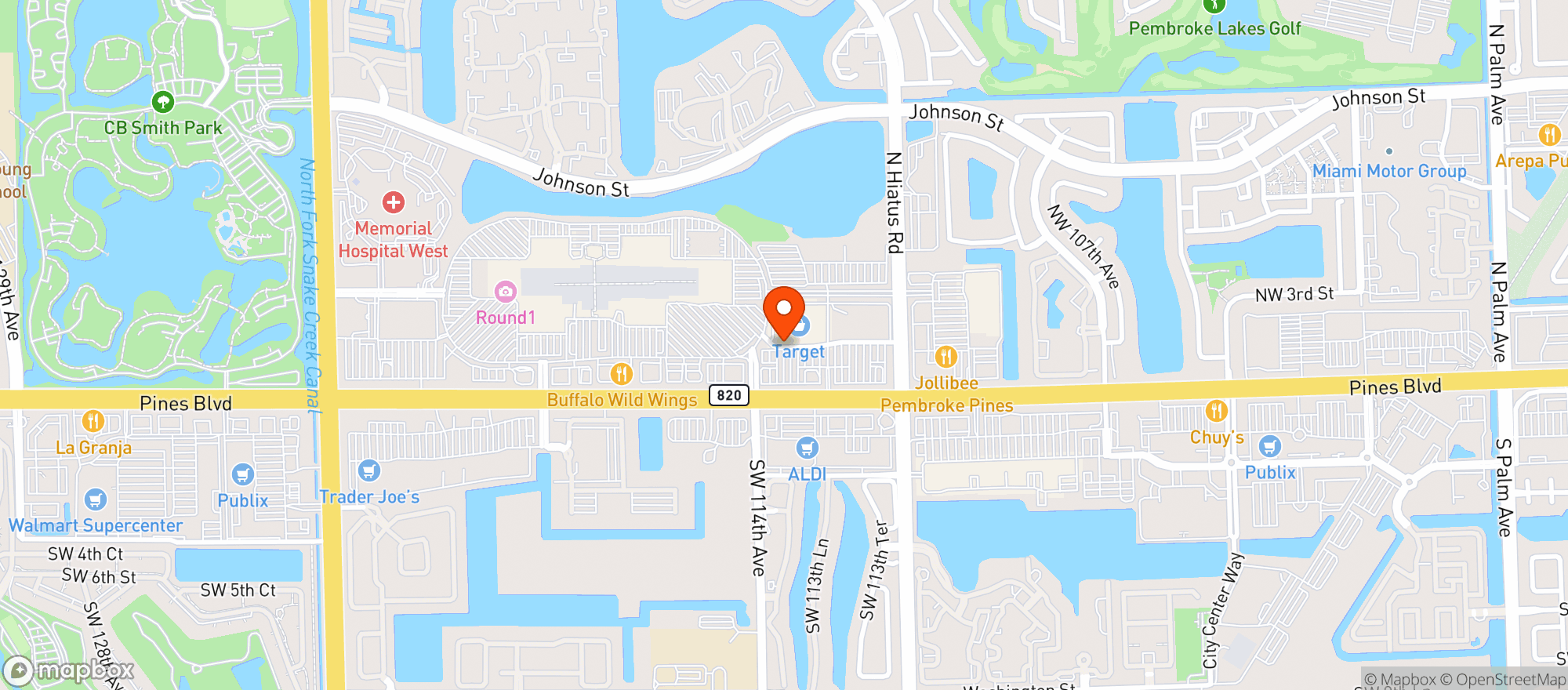 Map showing Target