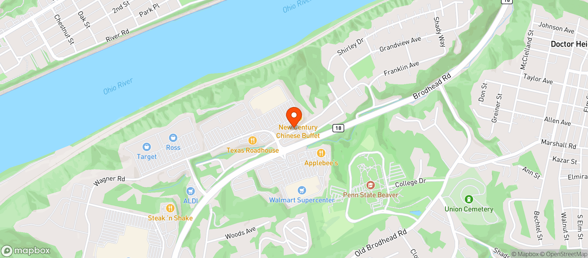 Map showing Target