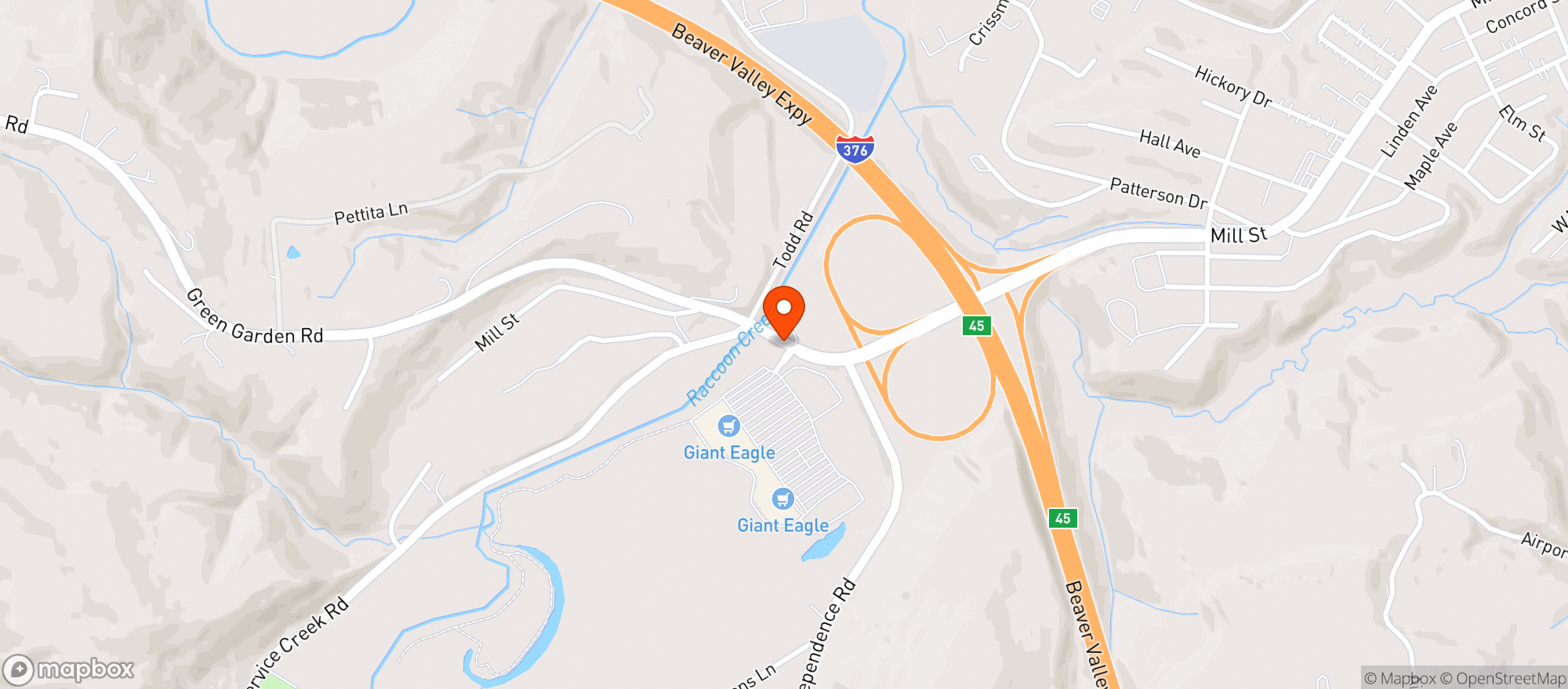 Map showing Giant Eagle