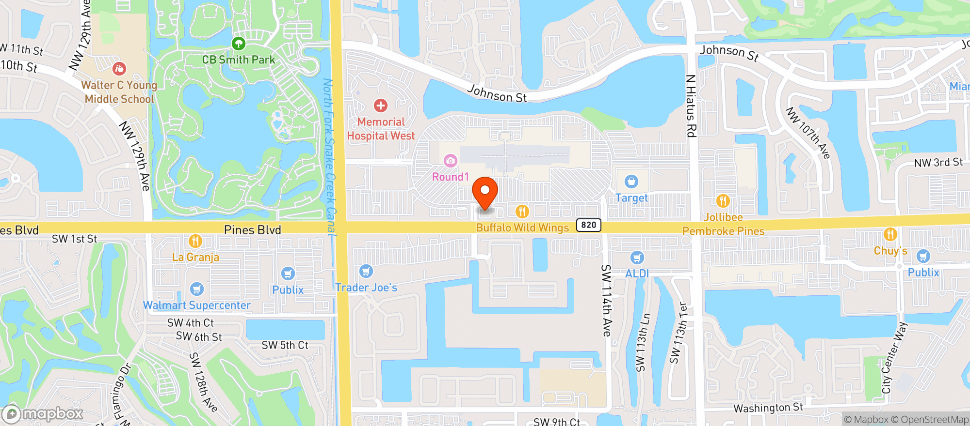 Map showing Millers Ale House