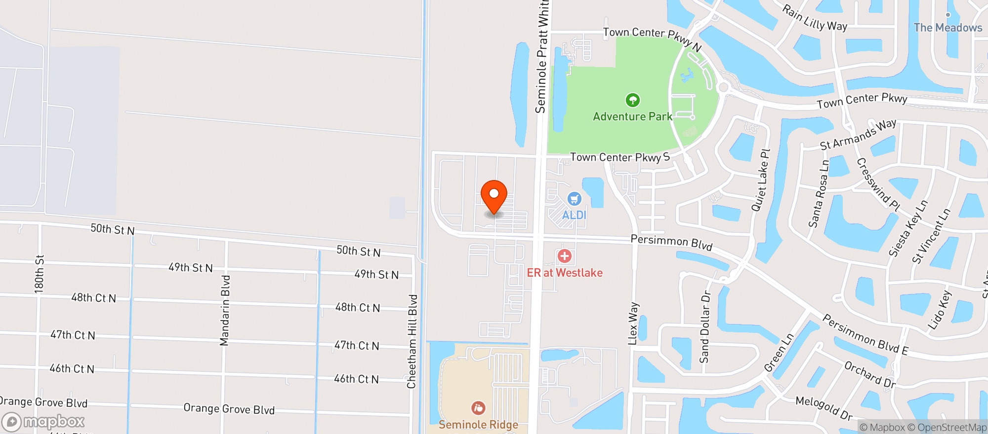 Map showing PUBLIX SUPER MARKET