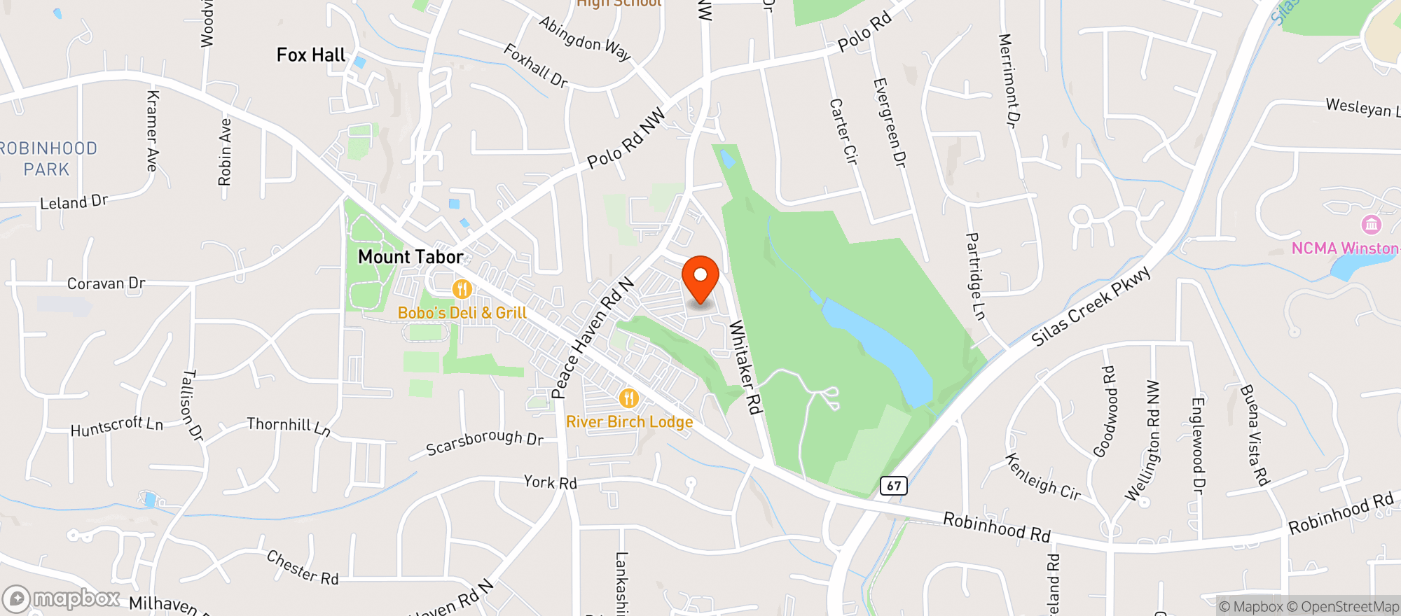 Map showing Harris Teeter