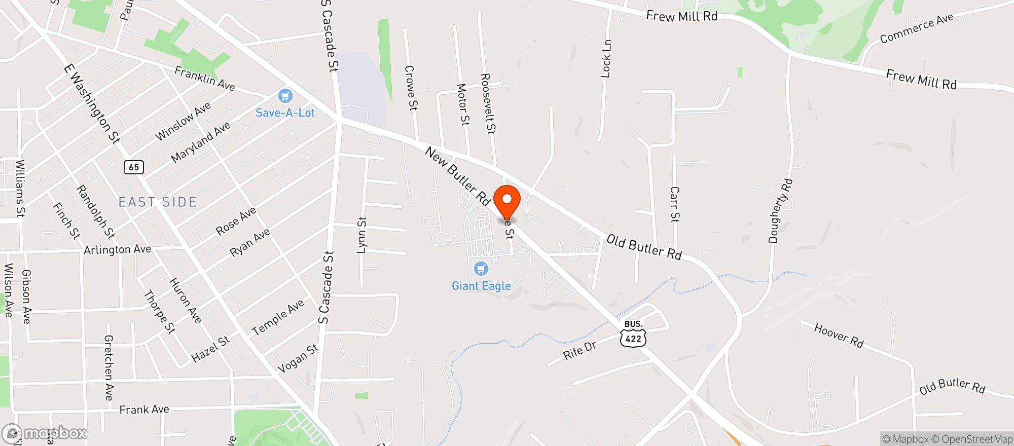 Map showing GIANT EAGLE CAFE