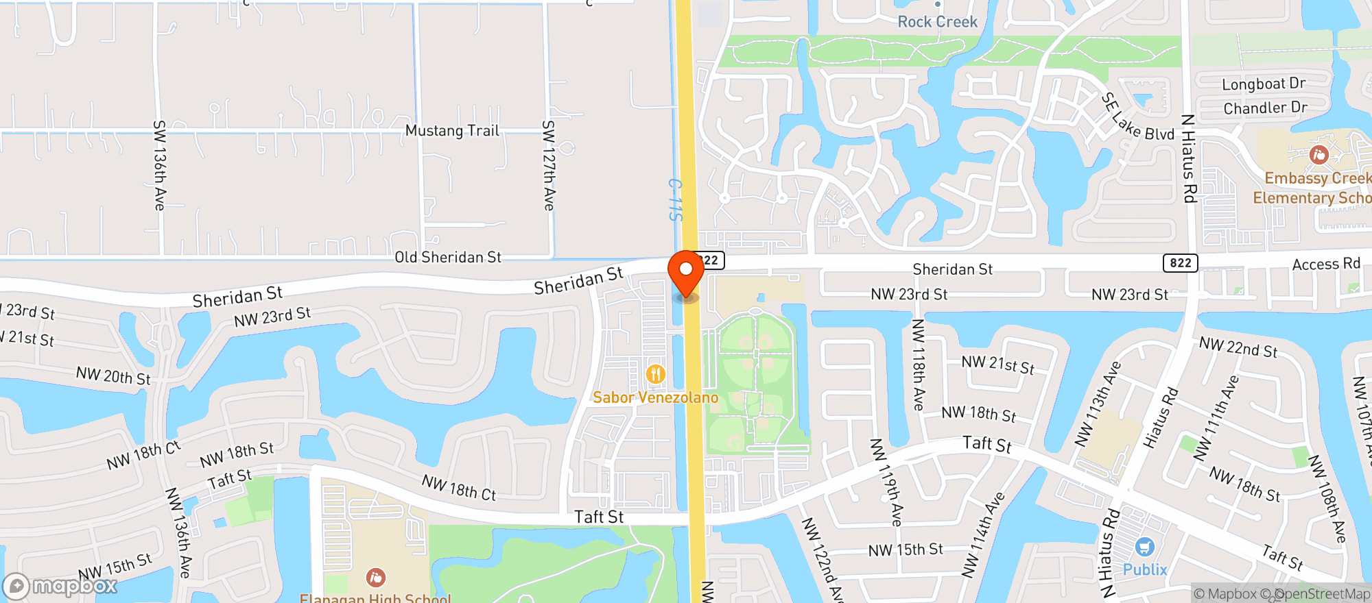 Map showing THE FRESH MARKET