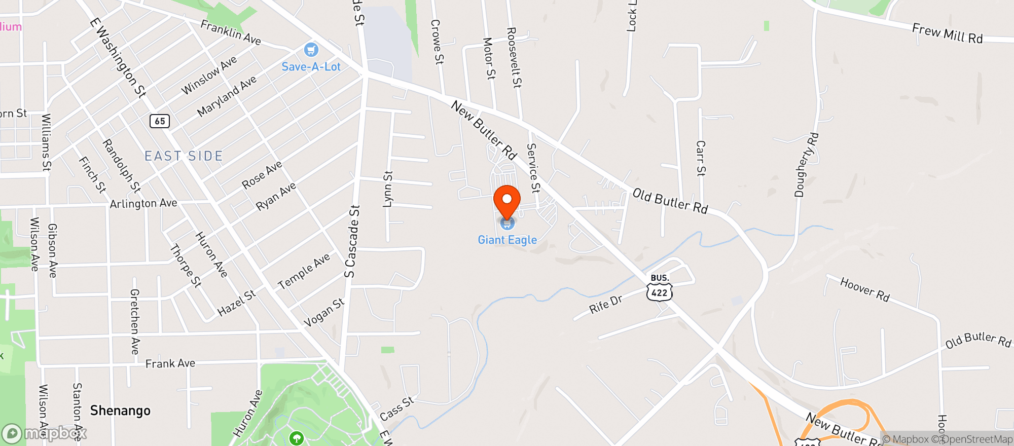 Map showing Giant Eagle #6386