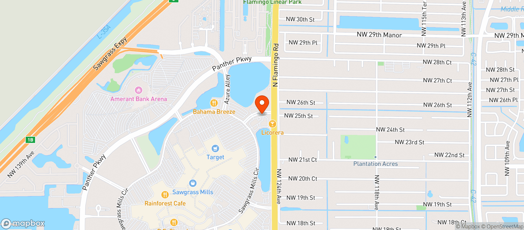 Map showing ABC Fine Wine & Spirits