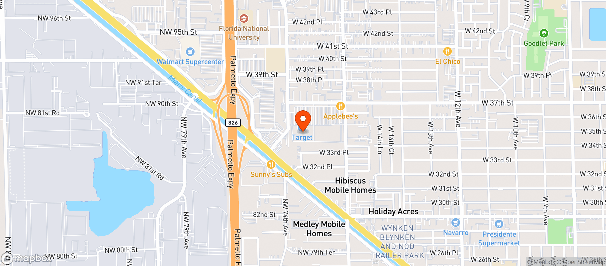 Map showing TARGET