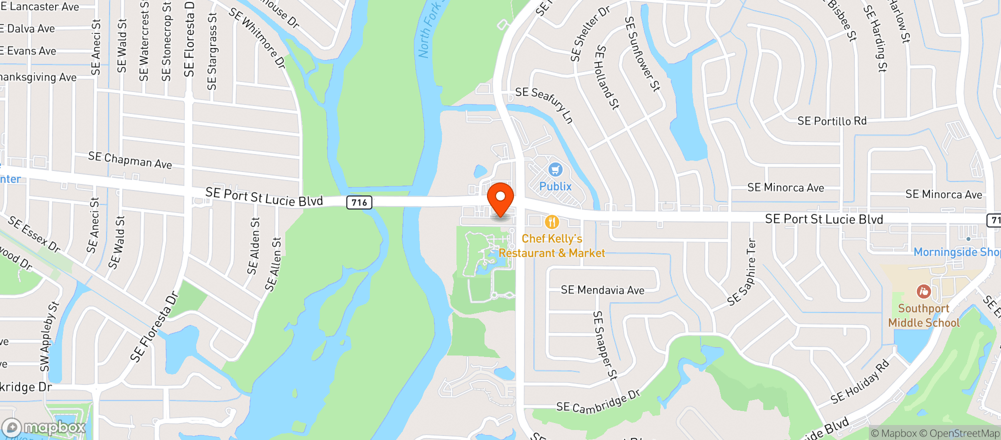 Map showing La Casa Liquors