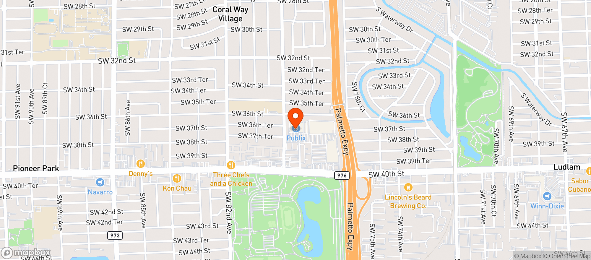 Map showing Publix