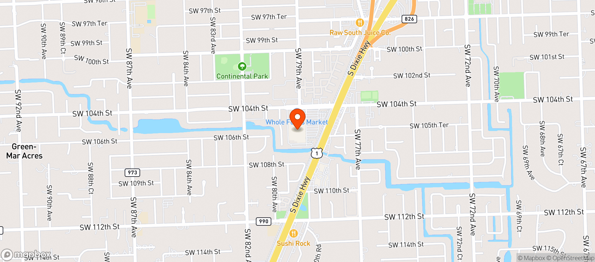 Map showing Target
