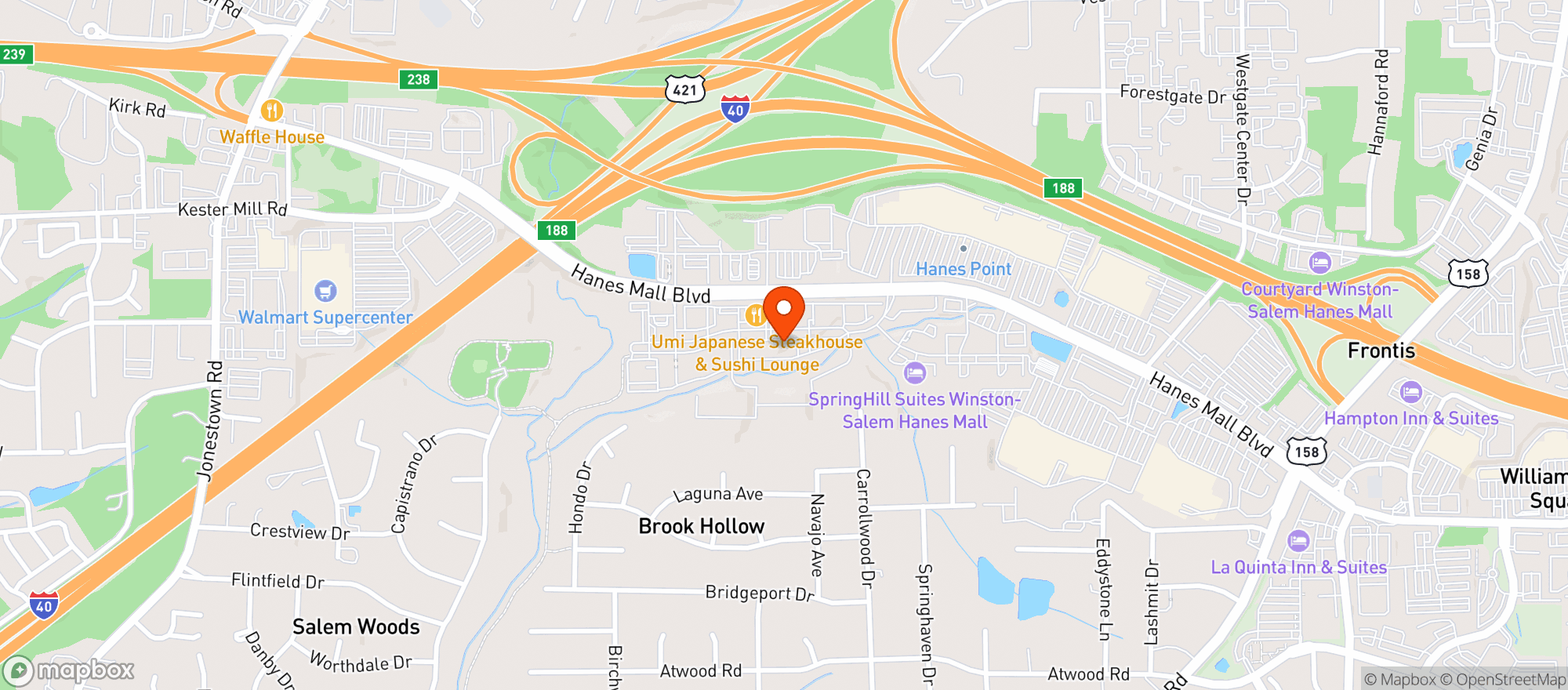 Map showing W S Wine Market