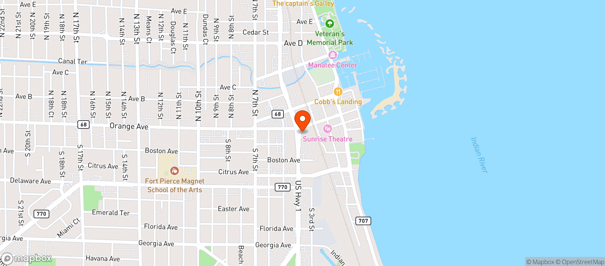 Map showing Roy's Liquors & Fine Wines