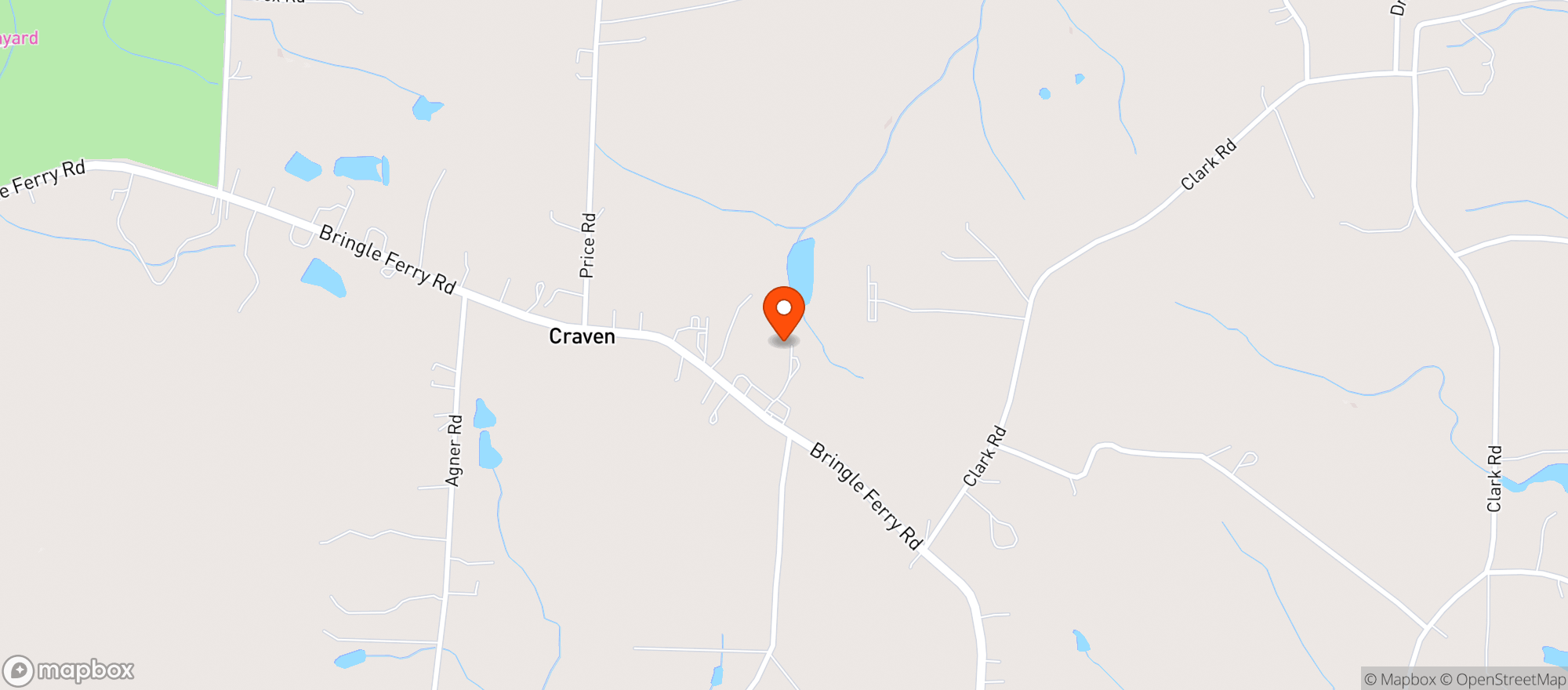 Map showing Hills Minnow Farm