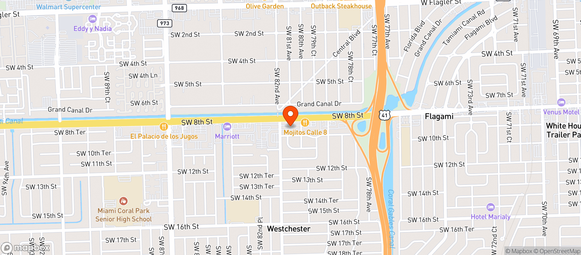 Map showing Bianco Cafe Bistro
