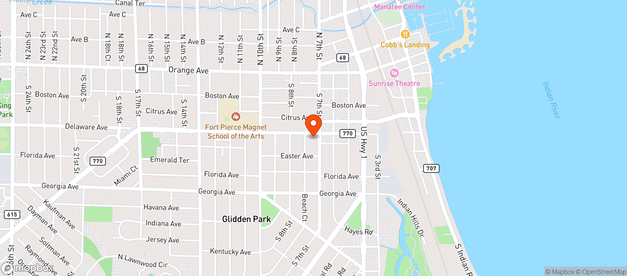 Map showing Amoco