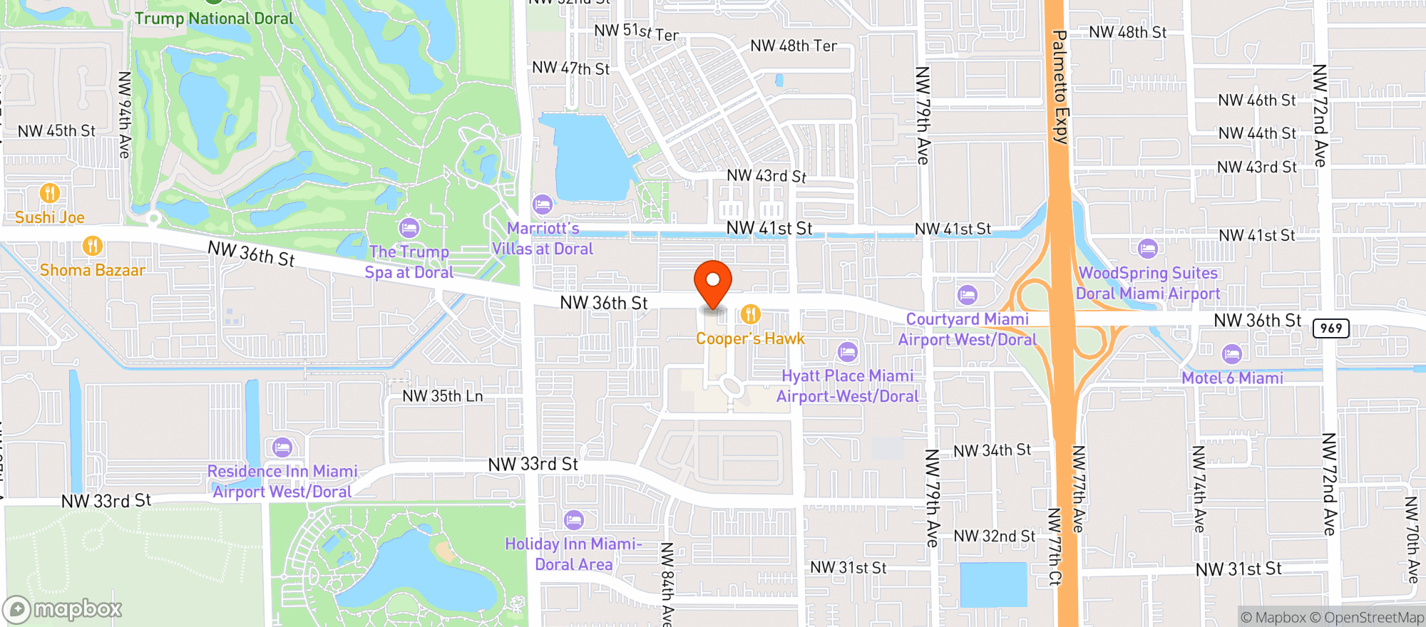 Map showing Fresh Market 221 - DORAL