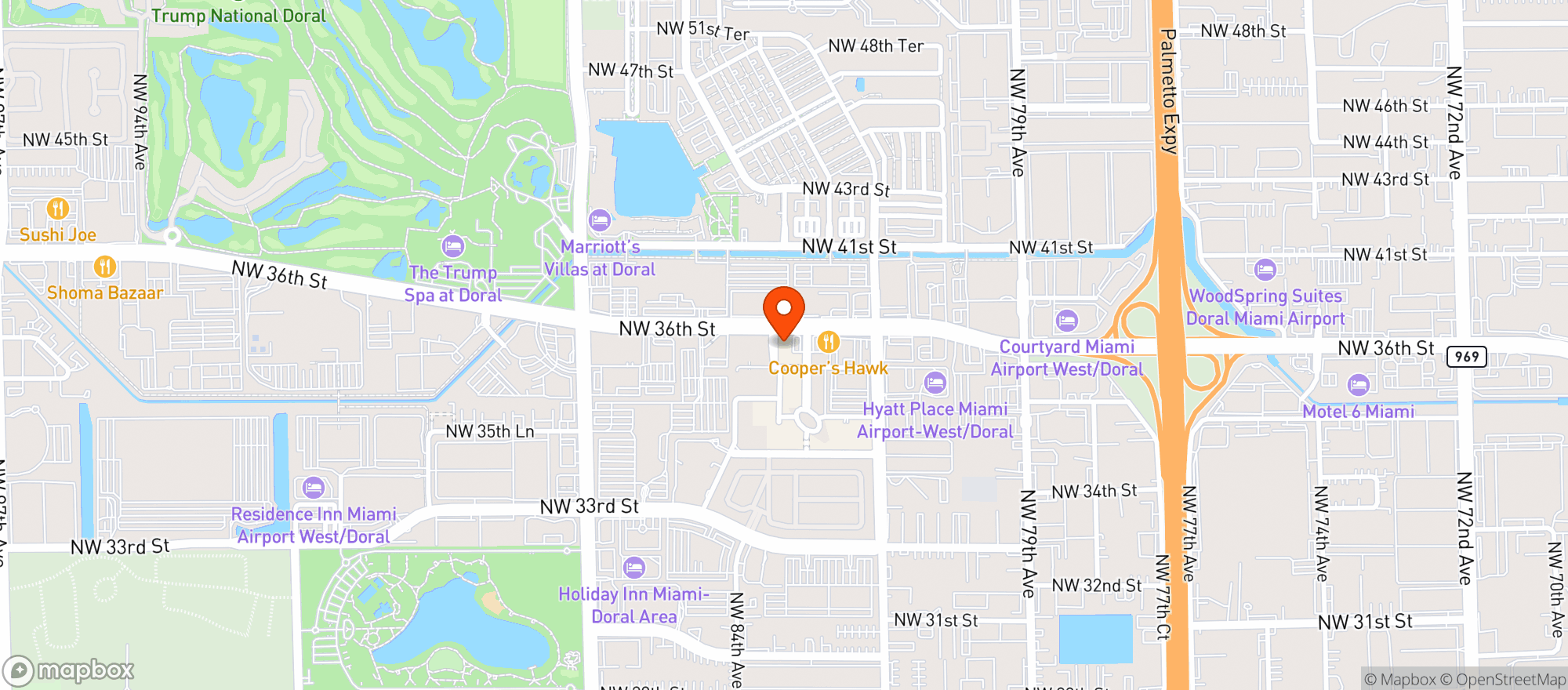Map showing The Fresh Market