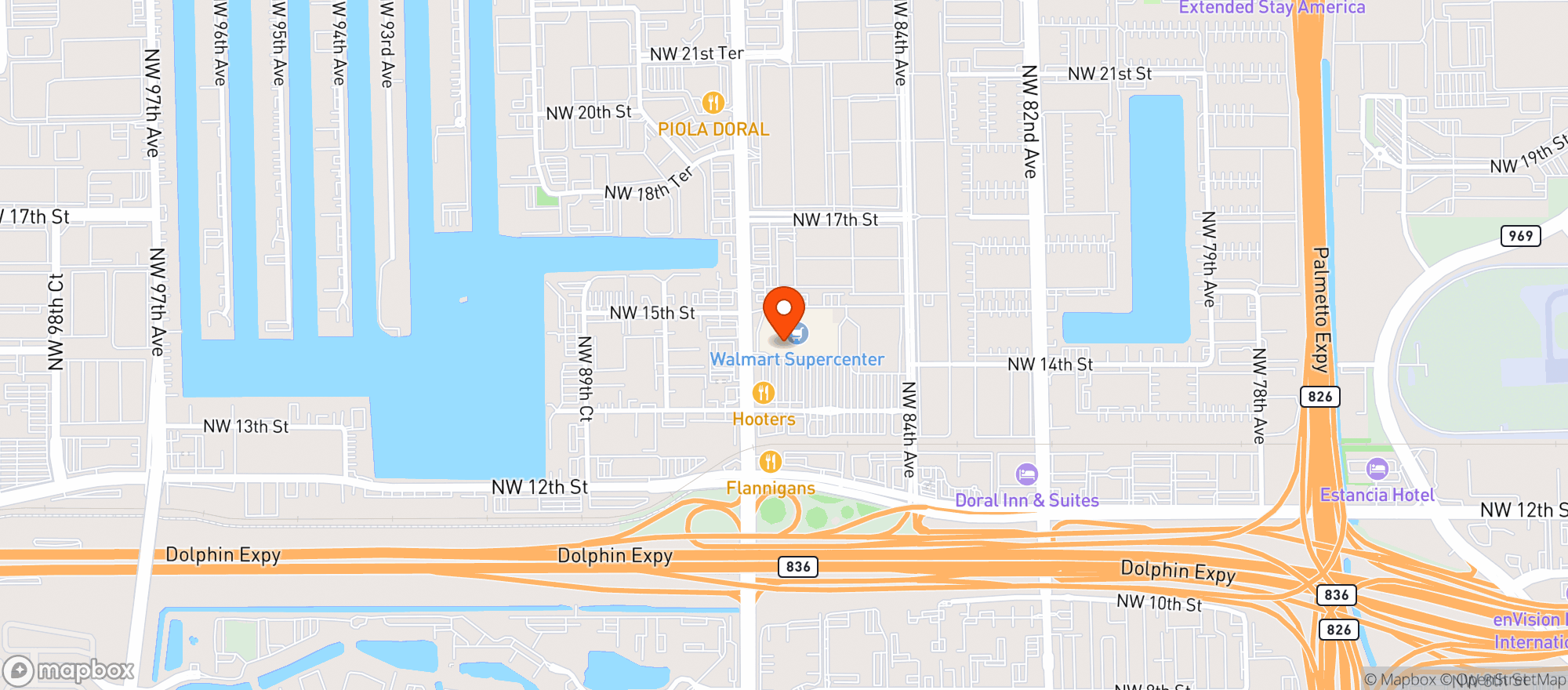 Map showing Walmart Supercenter #2091