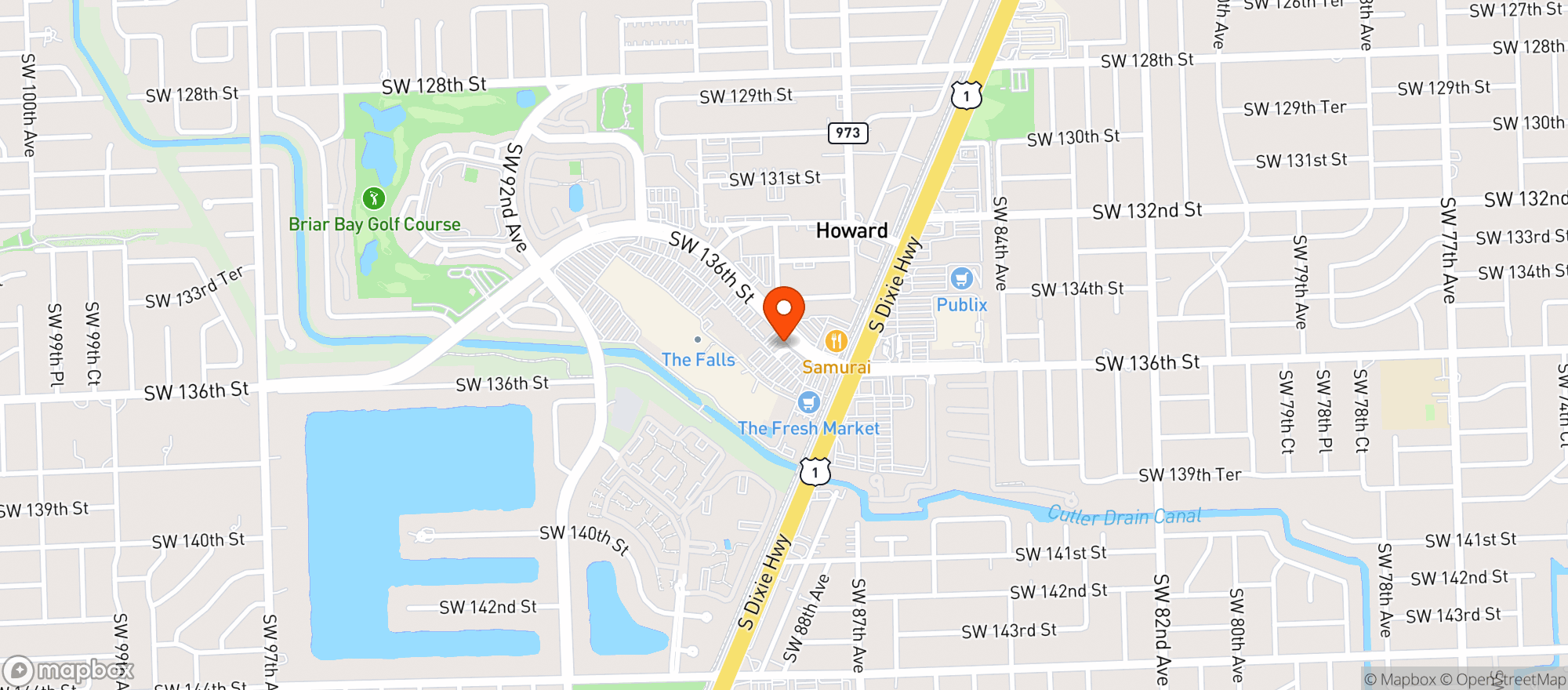 Map showing The Fresh Market