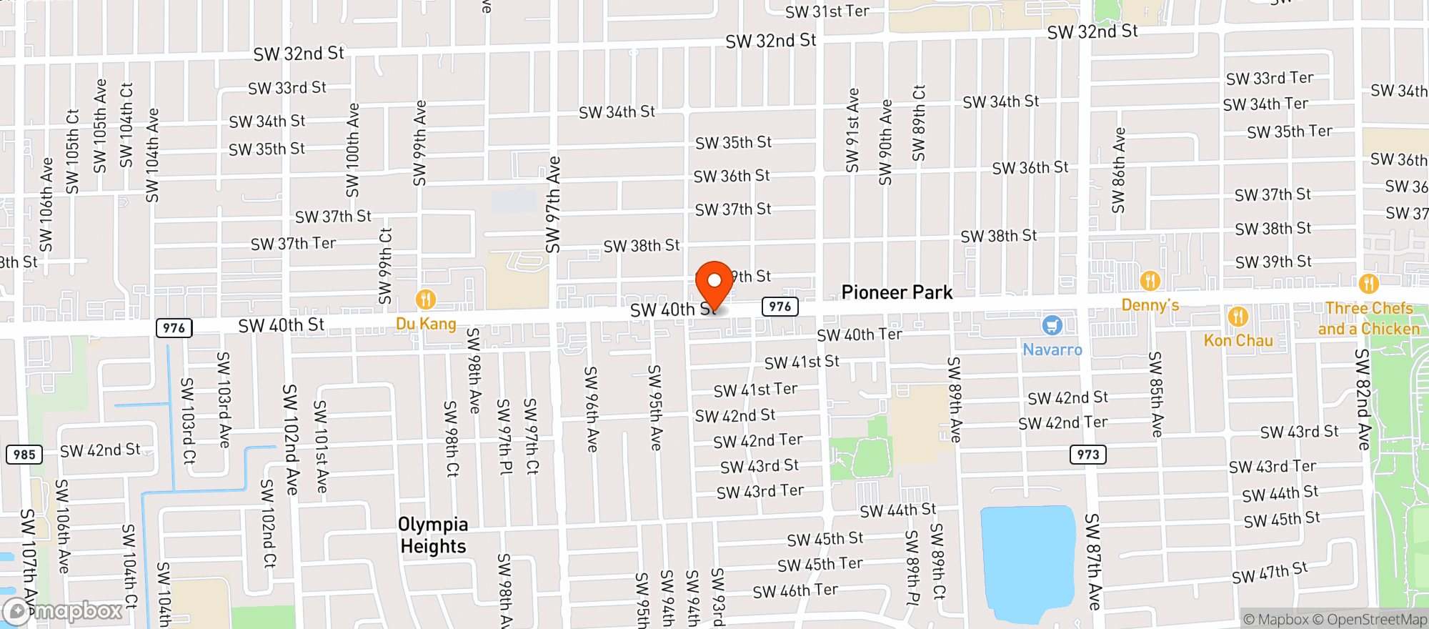 Map showing SMOKERS GOODS BIRD ROAD
