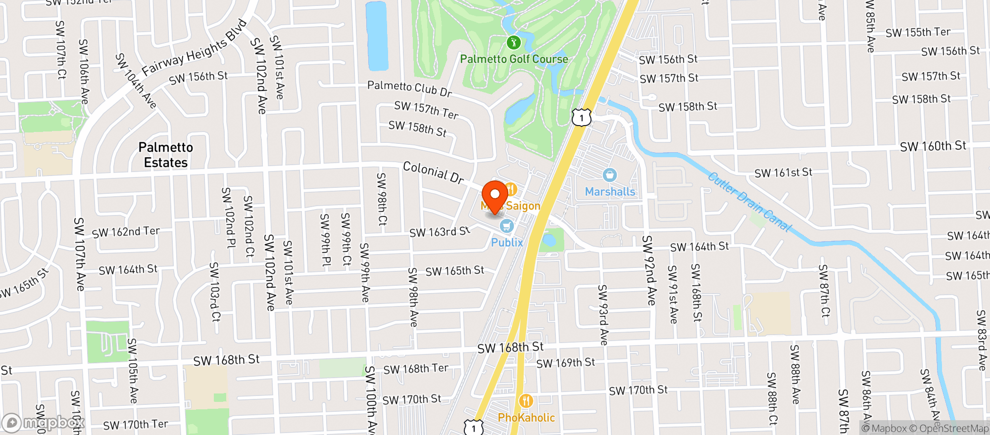 Map showing Publix