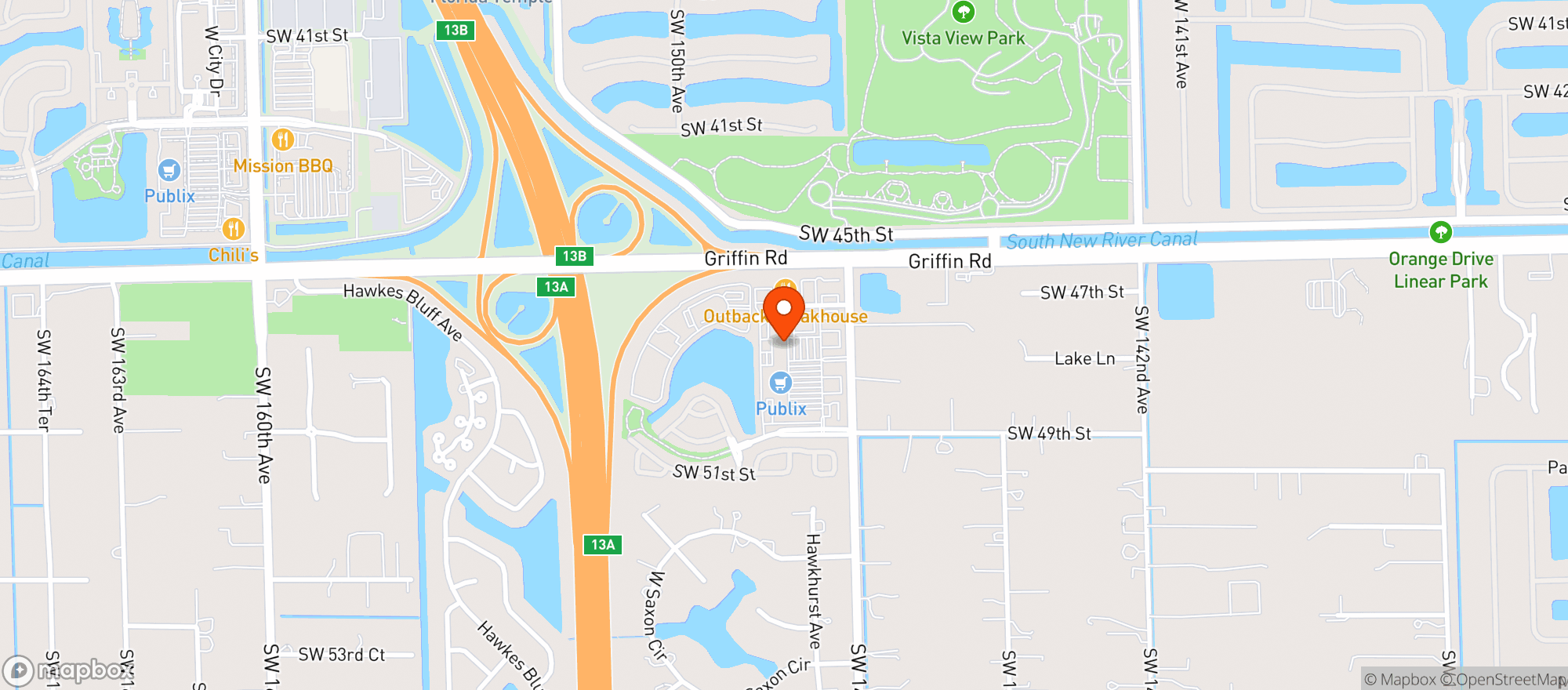 Map showing Primo Liquors - SW Ranches