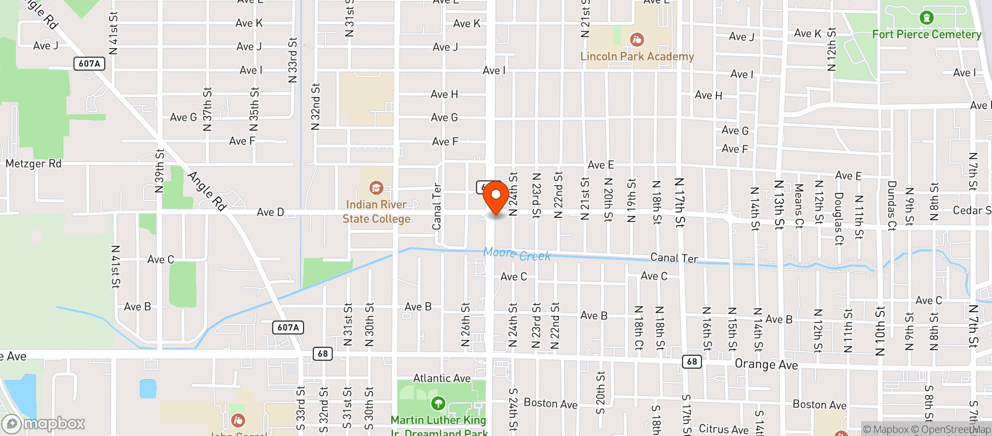 Map showing Food & Fun Mart