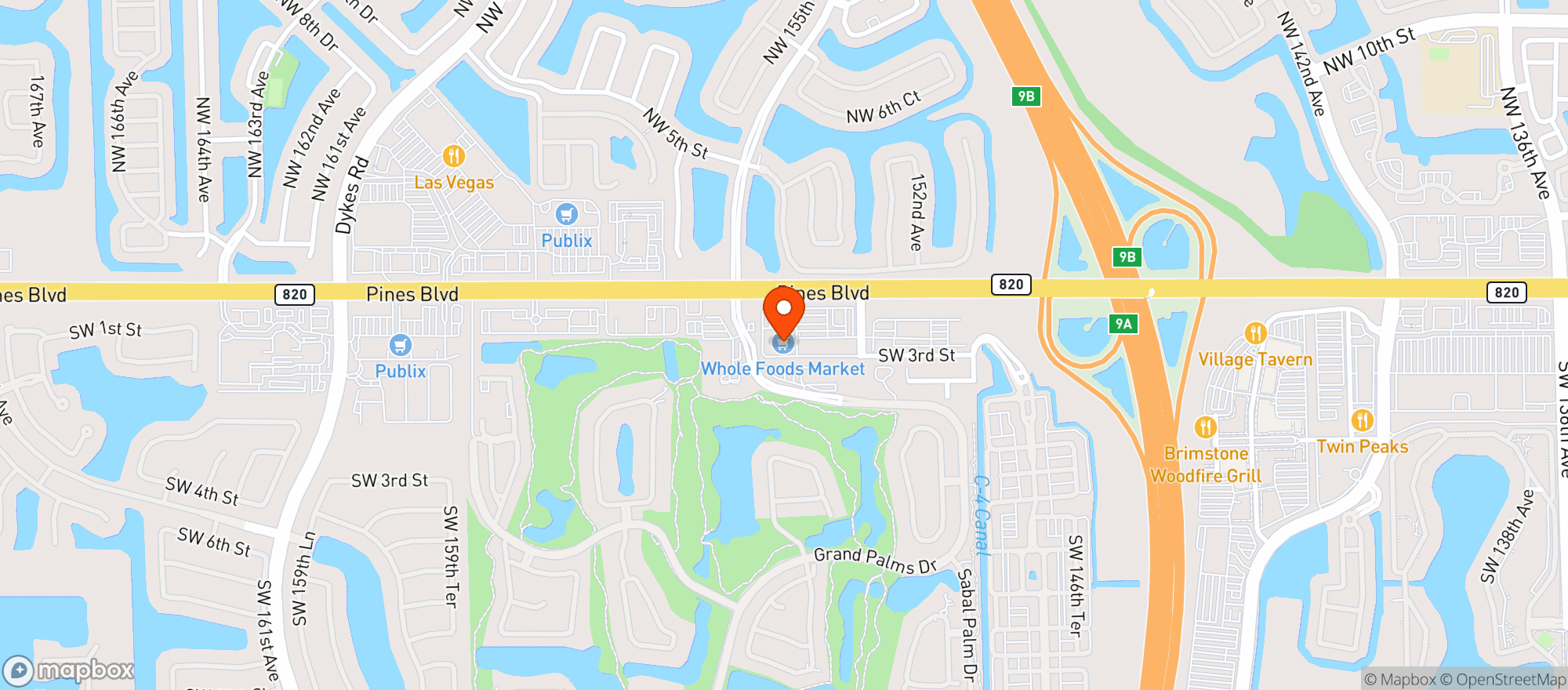 Map showing Whole Foods Market