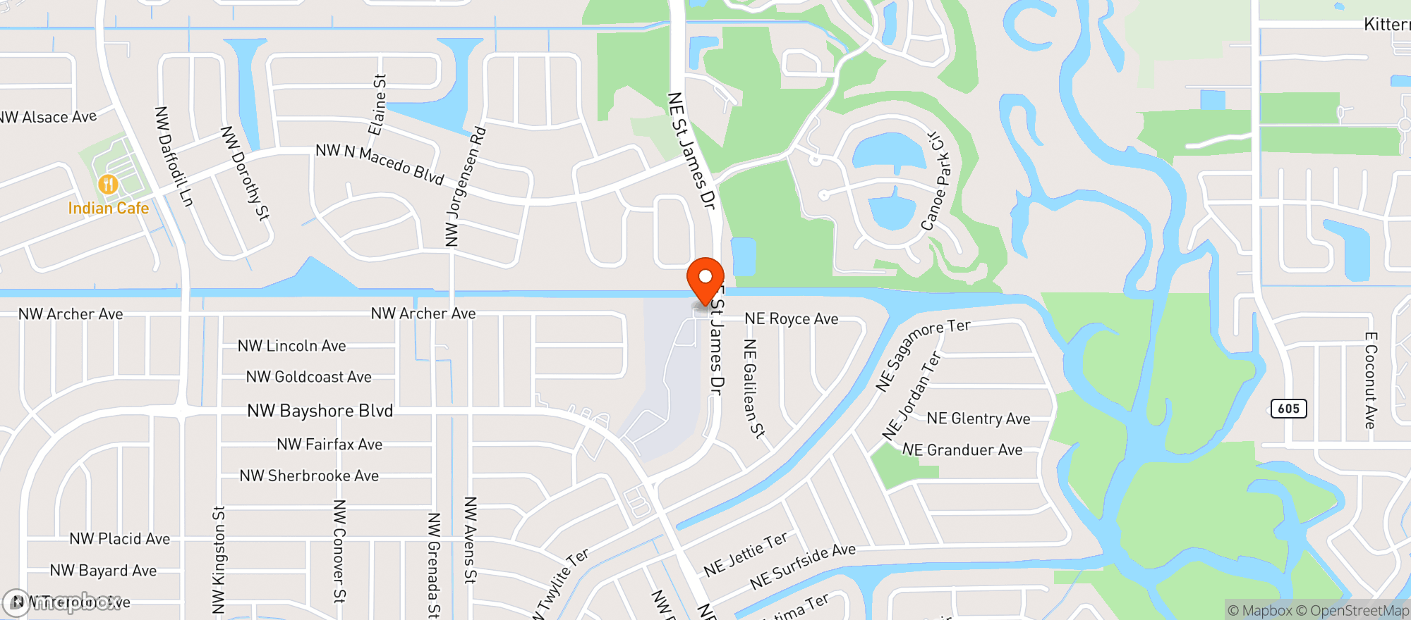 Map showing Citgo - St James