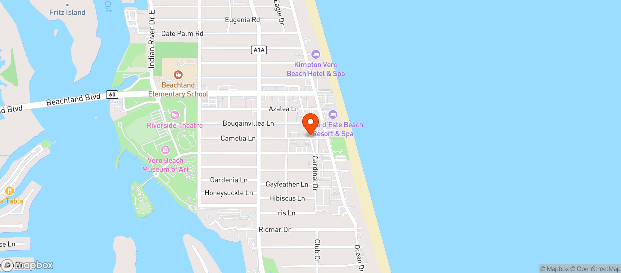 Map showing Ryders Gourmet Market