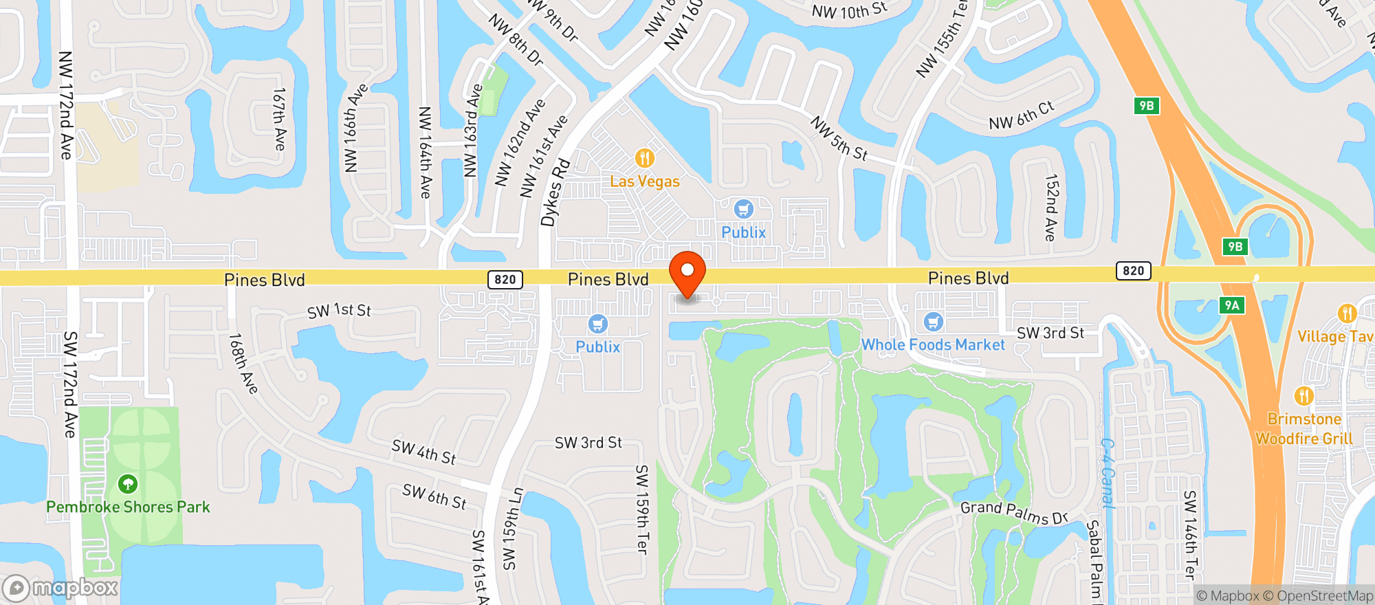 Map showing Total Wine - Pembroke Pines