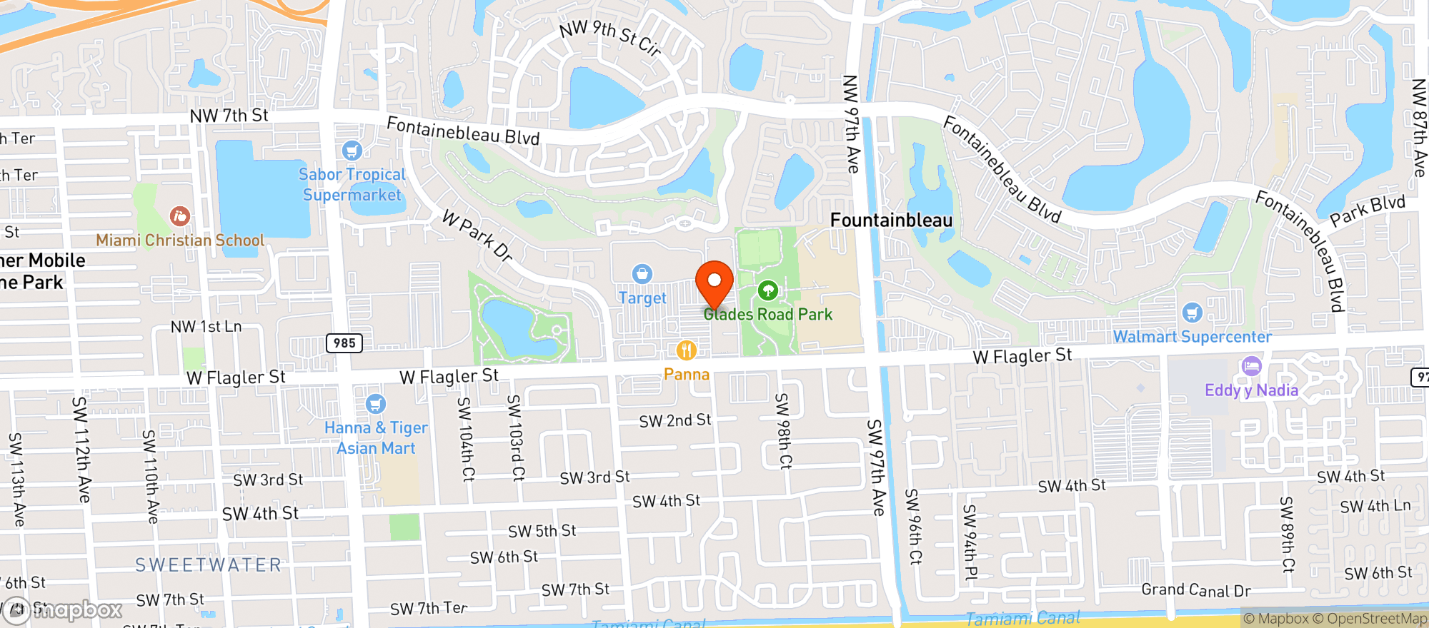 Map showing Publix Super Market