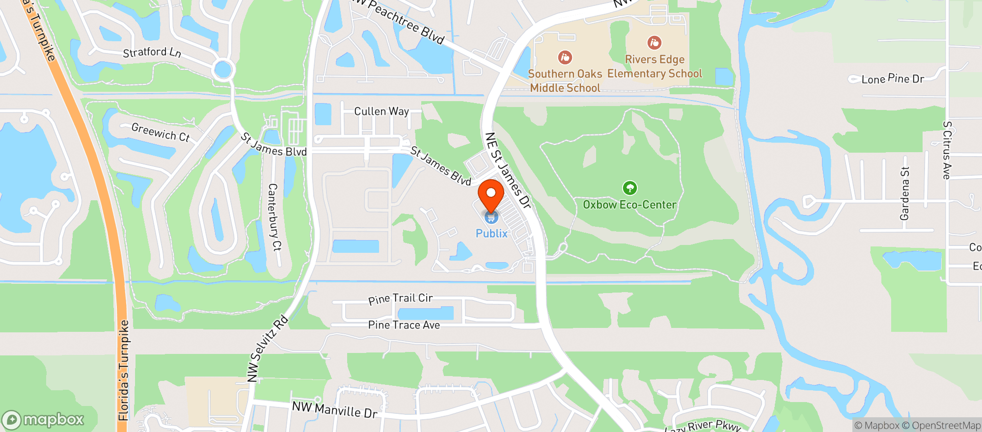 Map showing Publix
