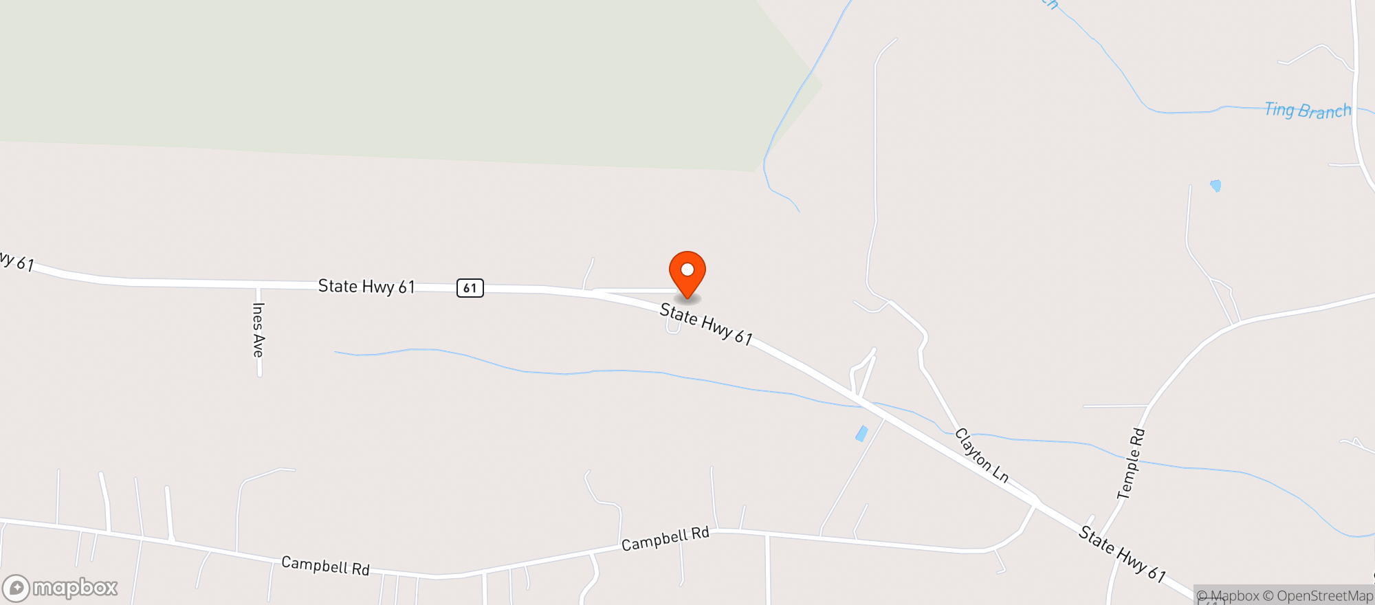 Map showing Country Corner #8-Hwy 61 (Chs)