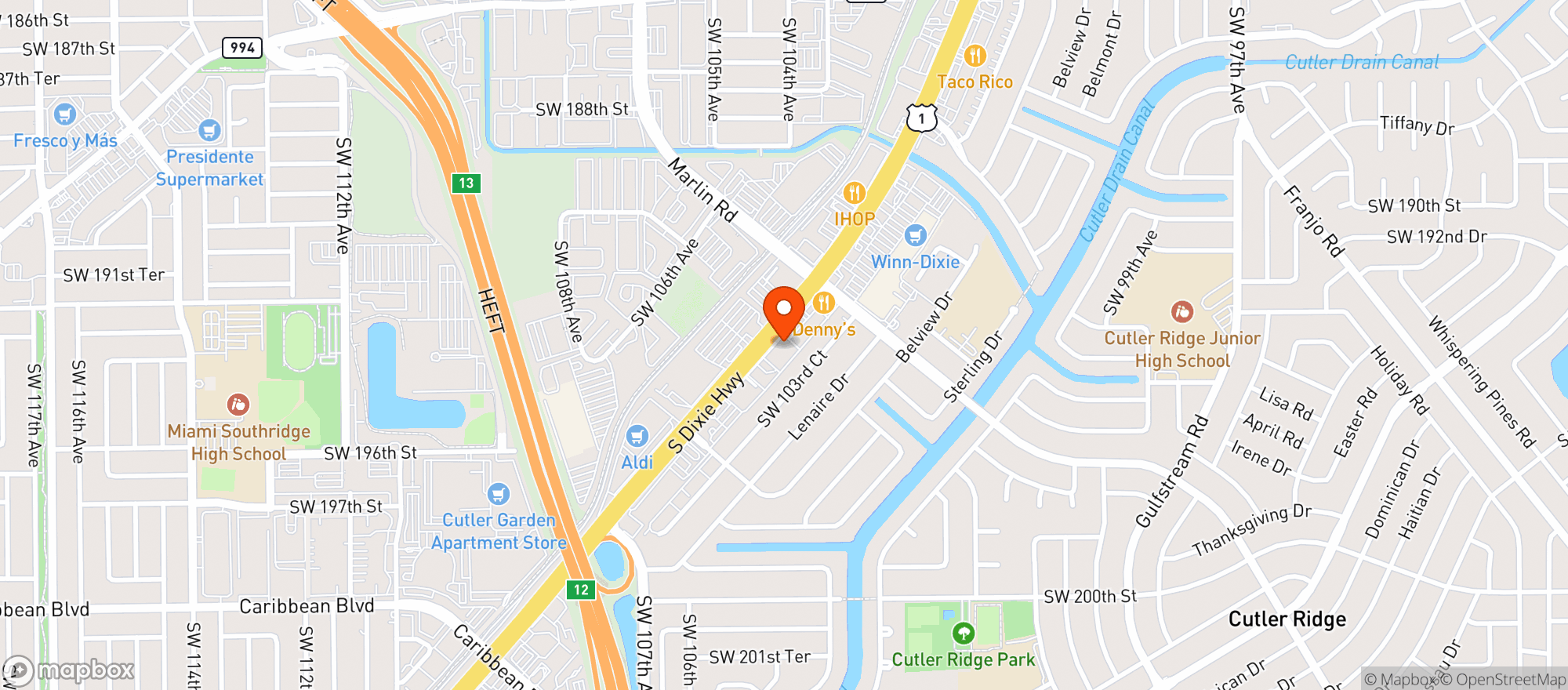 Map showing Mystic Joint Kava Bar