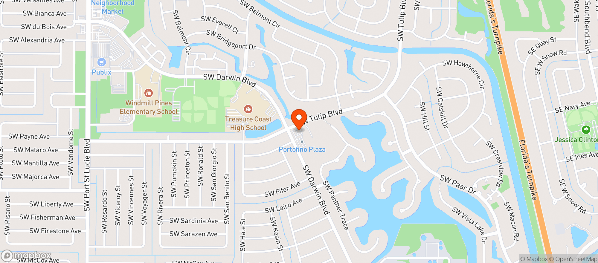 Map showing Shell - Darwin Blvd