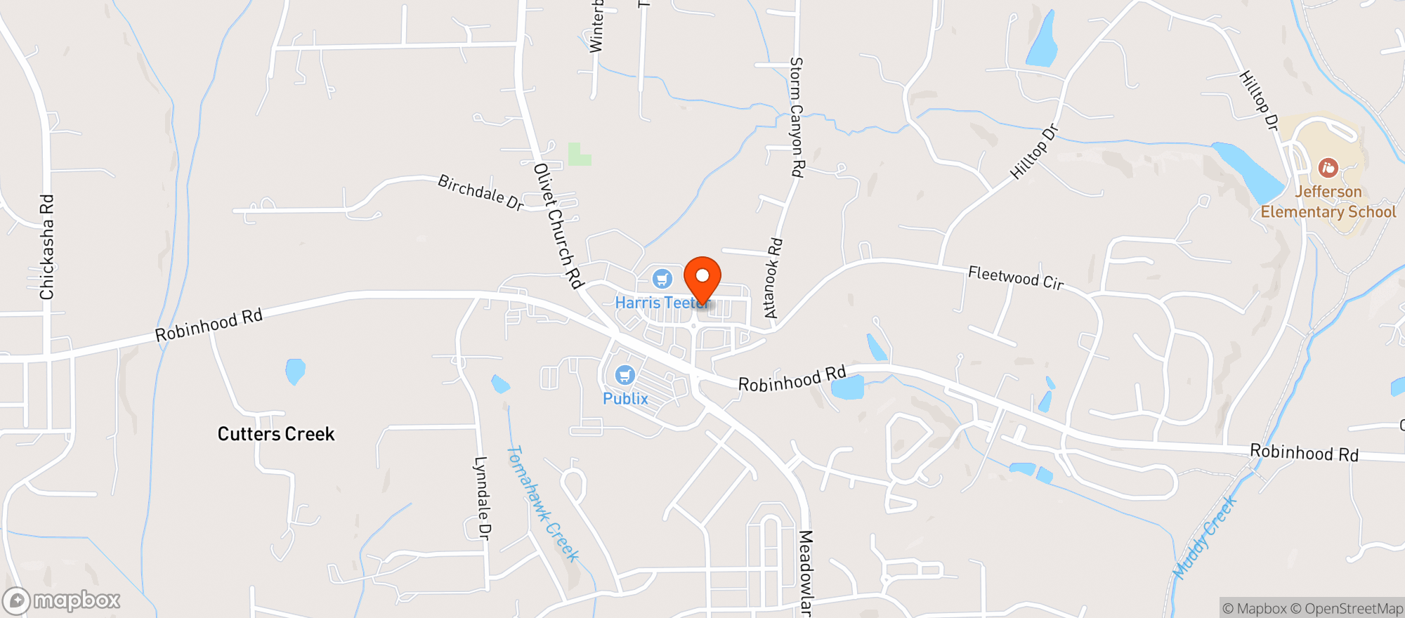 Map showing La Carreta Mexican Restaurant (robi