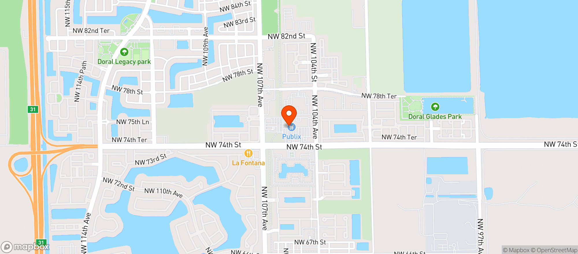 Map showing Publix