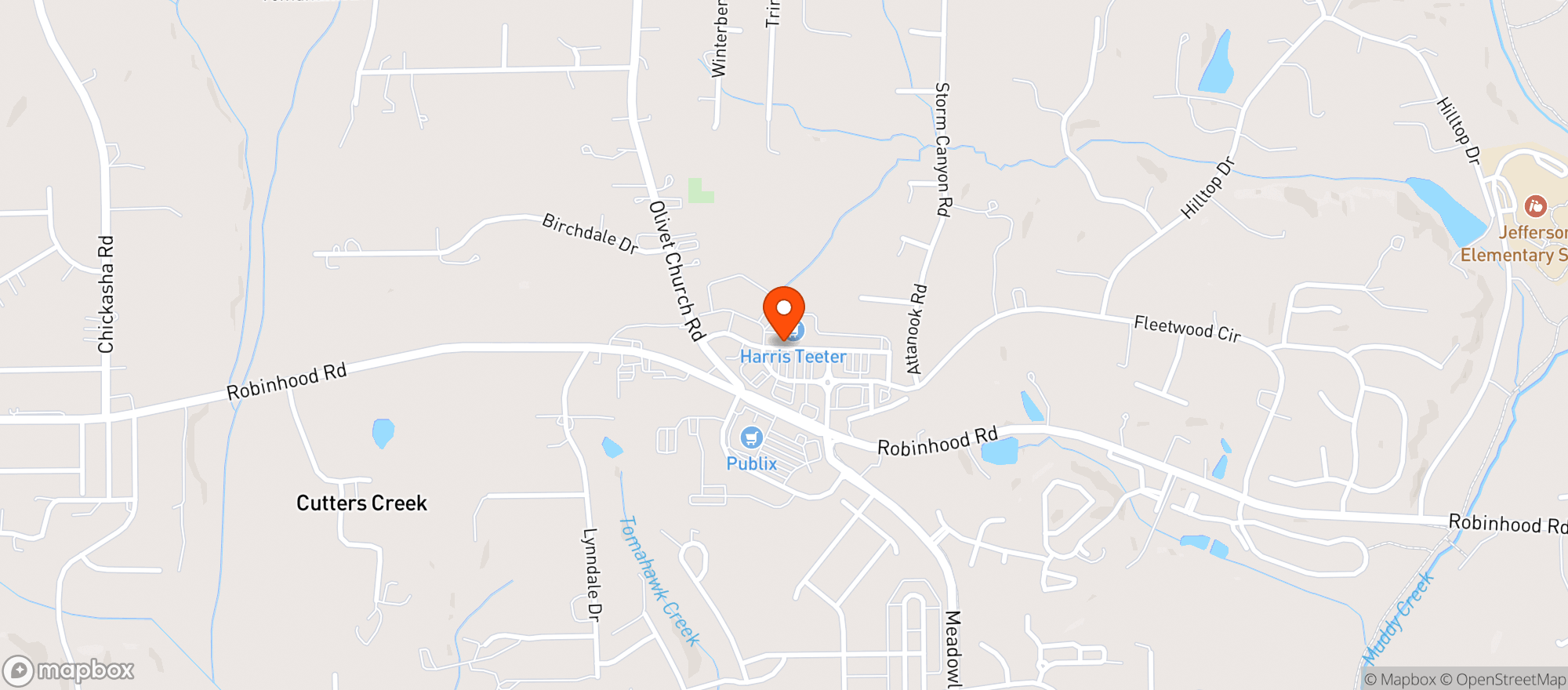 Map showing Harris Teeter