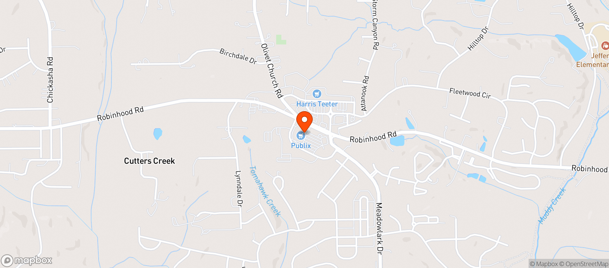 Map showing Publix